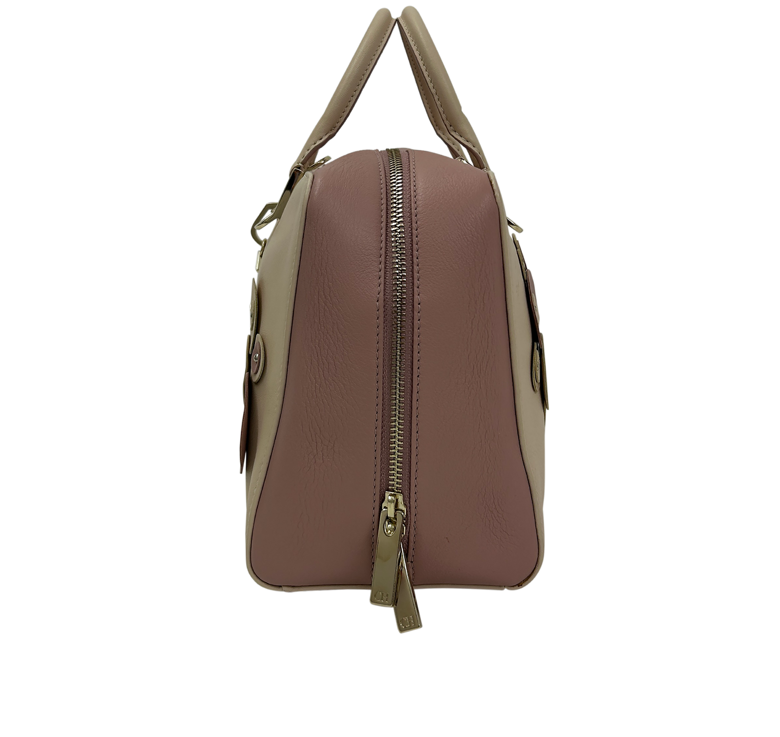 Bolso apliques circulares, 220&euro;, Beige/Rosa, Animal - Piel, Vista inferior